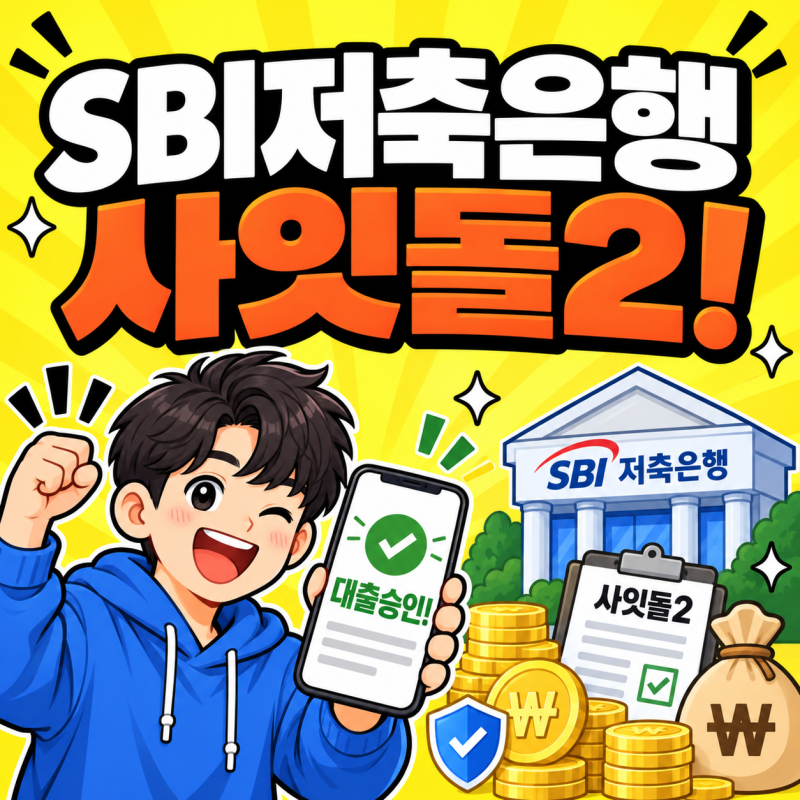 SBI저축은행 사잇돌2 대출 조건 금리 한도 신청방법