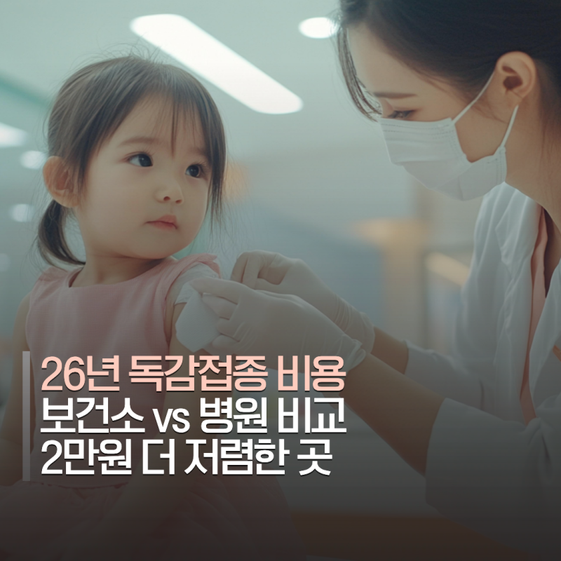 2026년 독감주사 비용, 독감예방접종 가격 보건소 병원 비교 (저렴한곳)