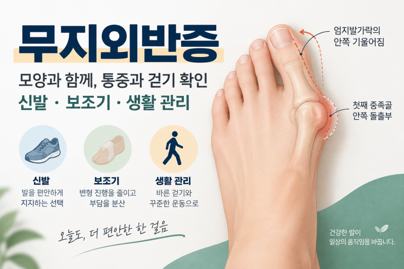 무지외반증, 엄지발가락 옆이 아플 때 확인할 것