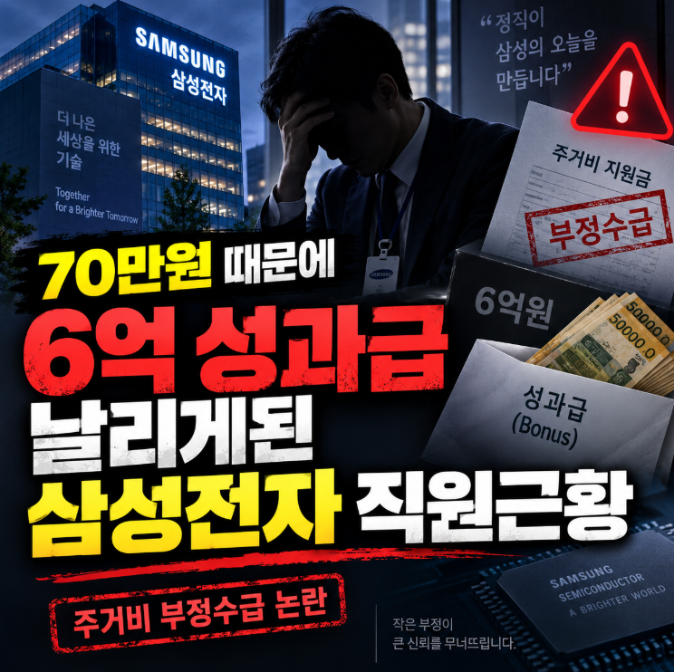 70만원때문에 6억 성과급 날리게된 삼성전자 직원근황