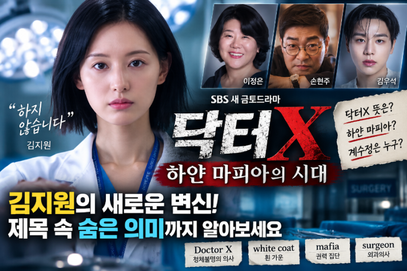 닥터X 하얀 마피아 뜻은? 김지원이 맡은 계수정·Doctor X 의미