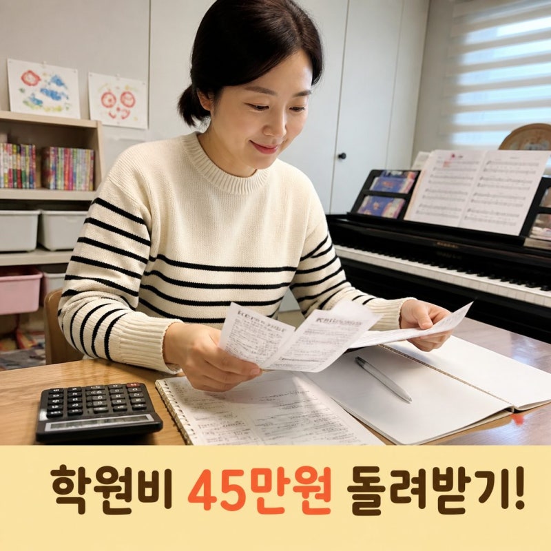 미취학·초등 저학년 학원비 돌려받기! 예체능 학원비 세액공제 꿀팁