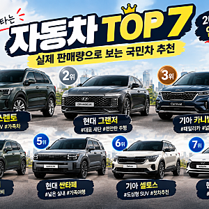 한국인이 가장 많이 타는 자동차 TOP 72026년에도 인기 폭발! 실제 판매량으로 보는 국민차 추....