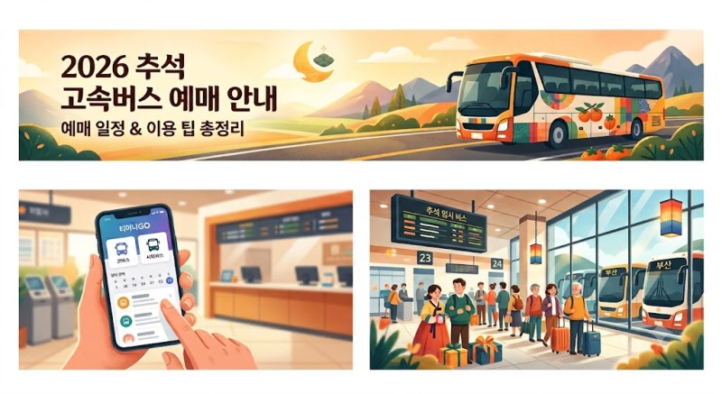 2026 추석 고속버스·시외버스 예매 일정 및 방법 총정리