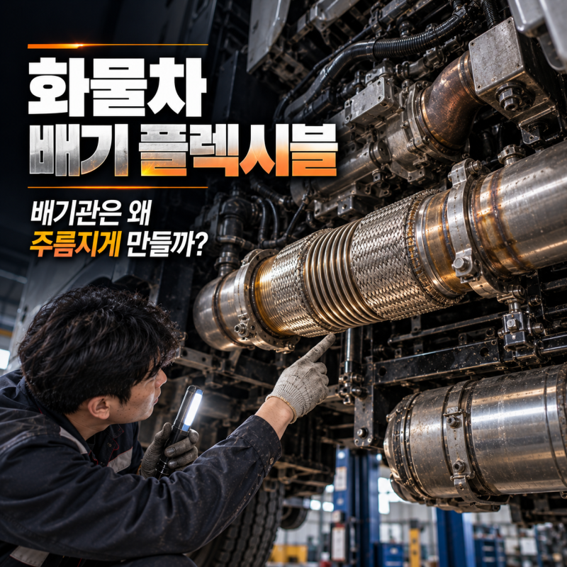 화물차 배기파이프에는 왜 주름진 관이 들어갈까? 배기 플렉시블 파이프가 필요한 이유