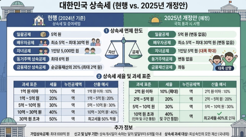 50억 자산에 상속세만 17억? 한국 상속세 실효세율 구간별 정리, 상속세와 증여세 차이 비교