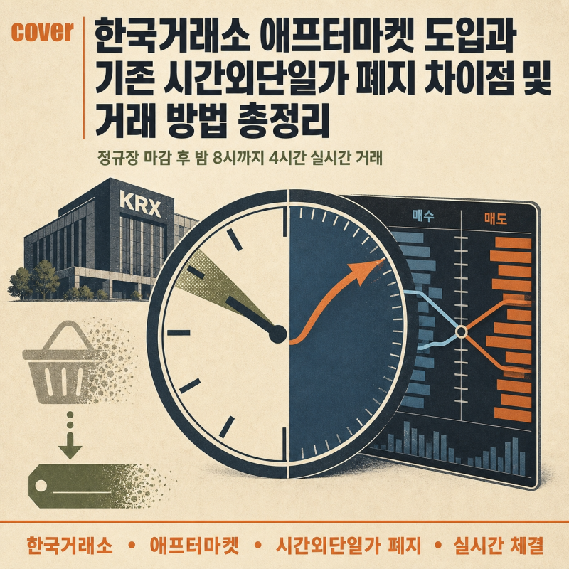 한국거래소 애프터마켓 도입과 기존 시간외단일가 폐지 차이점 및 거래 방법 총정리