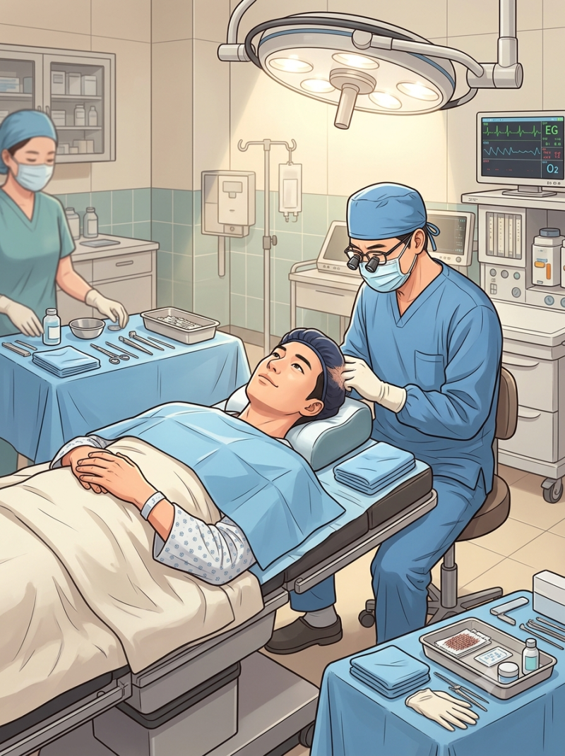 [모발이식] 모발이식 할 때 마취, 수면마취가 꼭 필요할까? - 모발이식과 국소마취