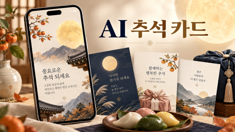 AI(인공지능)로 추석 인사말 카드뉴스 만들기, 나도 할 수 있을까요?