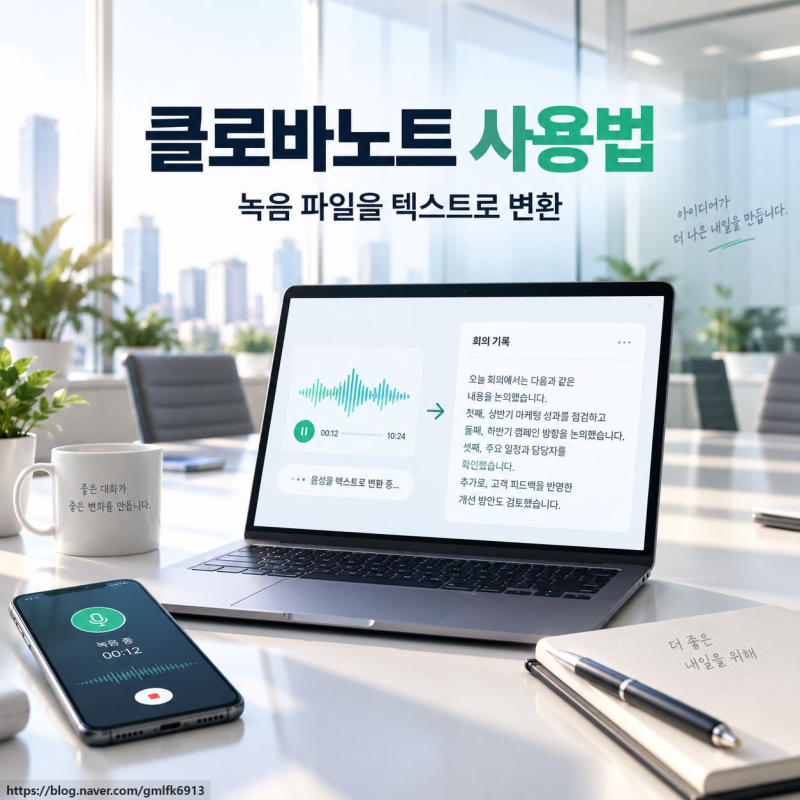 클로바노트 사용법, 녹음 파일을 텍스트로 변환하는 방법