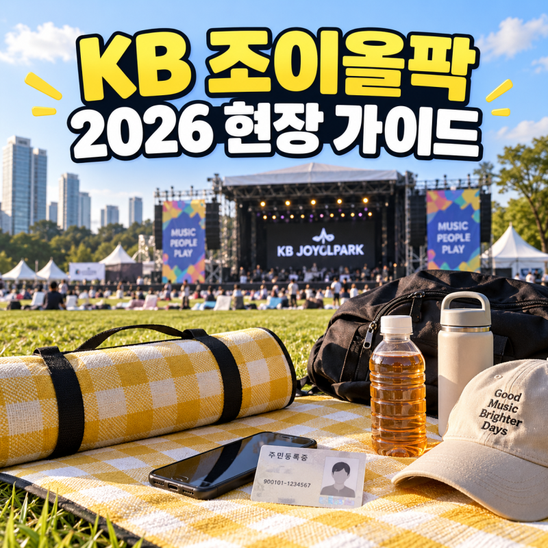 KB 조이올팍 2026 현장 가이드, 돗자리·입장·주차에서 놓치기 쉬운 것들