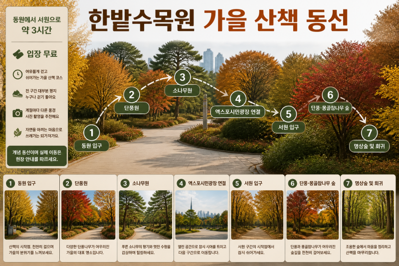 한밭수목원 가을｜무료라서 기대하지 않았다면 의외입니다, 대전 도심 한가운데서 만나는 ....