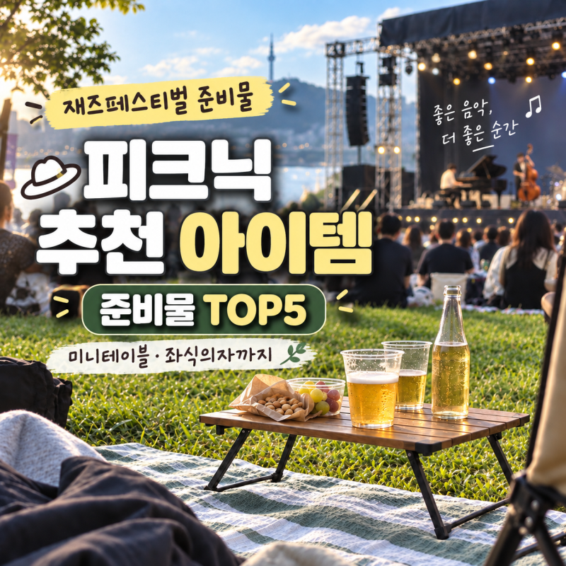 재즈페스티벌 준비물 피크닉 추천 아이템 준비물 TOP5 미니테이블 좌식의자까지