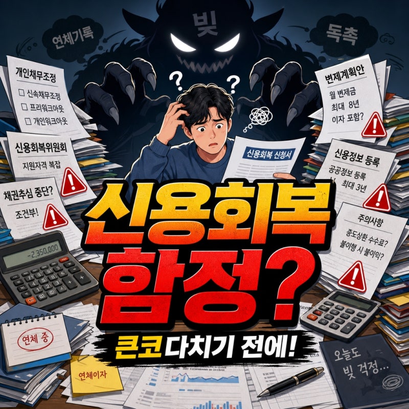 "이 조건 무시했다가는 큰코다쳐요"...신용회복위원회 채무조정 신청조건, 숨겨진 함정