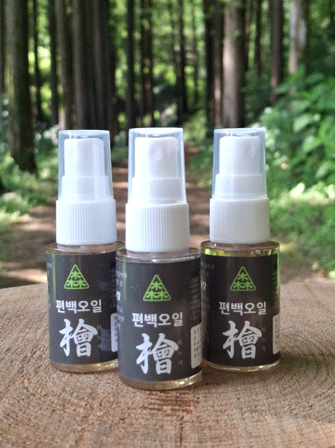 잎이 아니라 목질에서 추출한 순도 100% 편백나무 오일