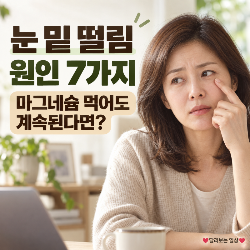 눈 밑 떨림 원인 7가지, 마그네슘을 먹어도 계속된다면?