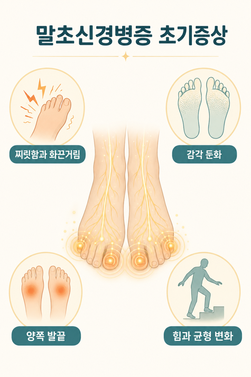 발끝 저림이 반복될 때 감각 둔화까지 확인해야 하는 말초신경병증 초기증상