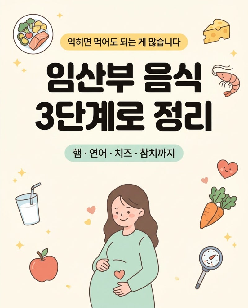 임산부 음식 총정리 — 절대 금지 vs 익히면 OK vs 안전 (햄·자숙새우·훈제연어·치즈·참치까....
