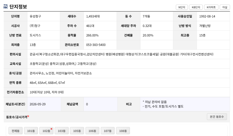 대구 북구 유성청구아파트 경매 1억원이 7천만원대까지 2025타경8788 사진 10