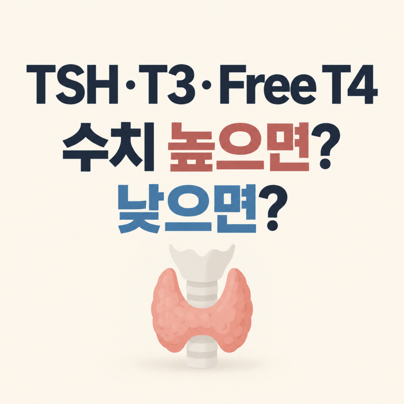 TSH·T3·Free T4 수치 높으면? 낮으면?