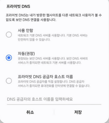 갤럭시 Private DNS 설정｜AdGuard 3가지 주소·차이·유튜브 제한모드