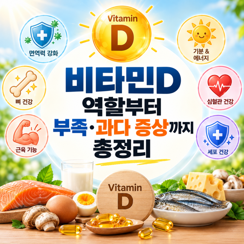 비타민D 역할부터 부족 과다 증상까지 총정리