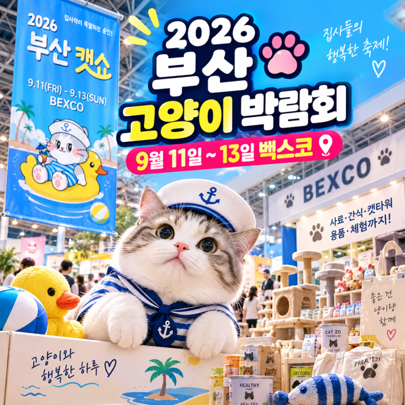 부산 고양이 박람회 2026 부산캣쇼, 입장료부터 준비물·반려묘 동반 여부까지