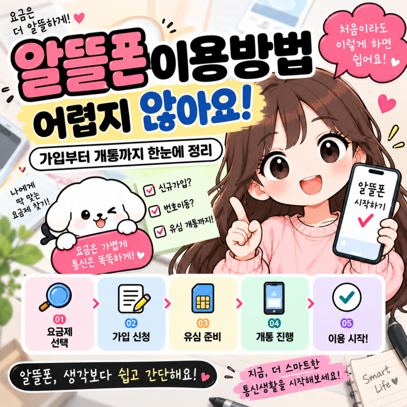 알뜰폰이용방법 어렵지 않아요, 가입부터 개통까지 한눈에 정리