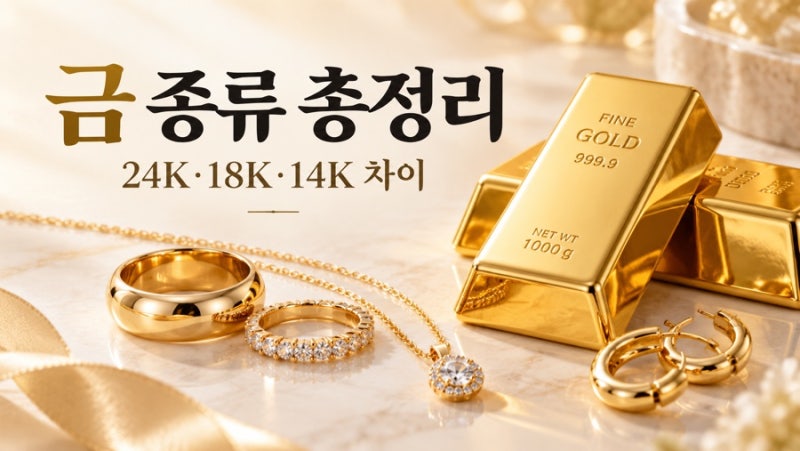 금 종류 총정리 24K·18K·14K부터 화이트골드·로즈골드까지