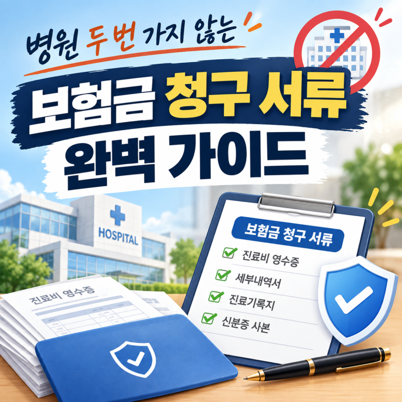 "병원 두 번 가지 마세요!" 보험금 청구 서류 완벽 가이드 (담보별 필수서류·진단서 주의점·....