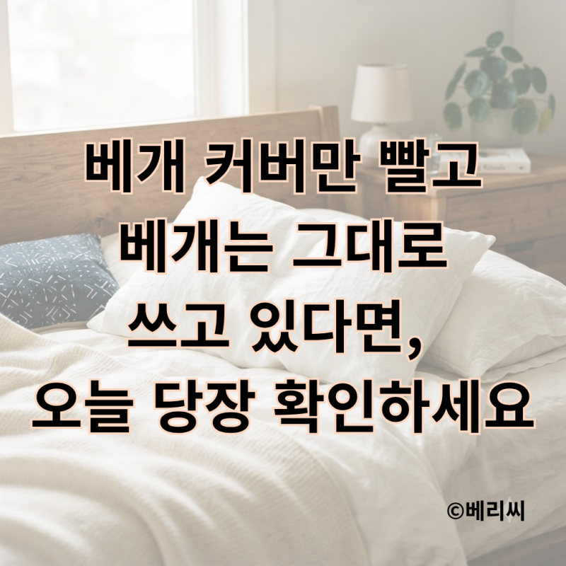 베개 커버만 빨고 베개는 그대로 쓰고 있다면 오늘 당장 확인하세요
