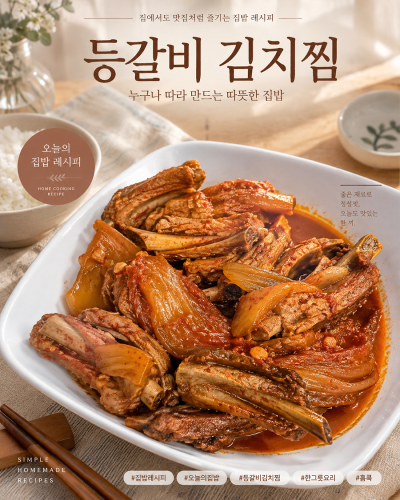 등갈비 김치찜 레시피 돼지등갈비 초벌 삶는법 묵은지 김치찜 만들기
