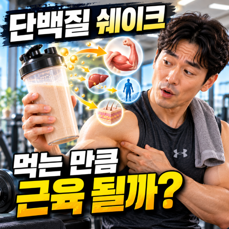 단백질 쉐이크, 먹는 만큼 근육이 될까? 남은 단백질의 행방