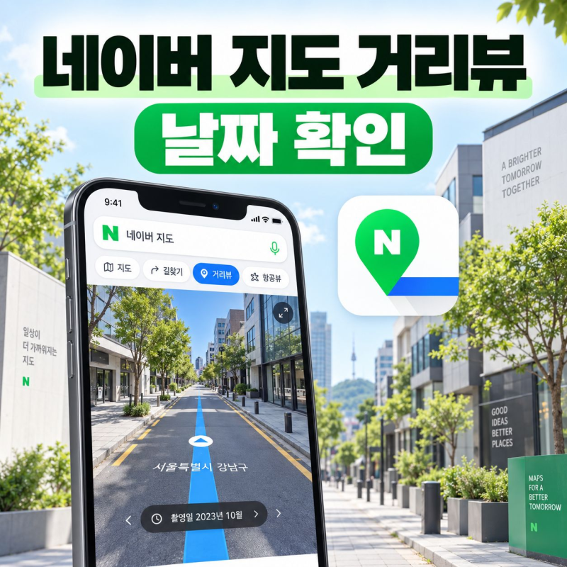 네이버 지도 거리뷰 보는 방법, 과거 촬영 날짜 확인까지