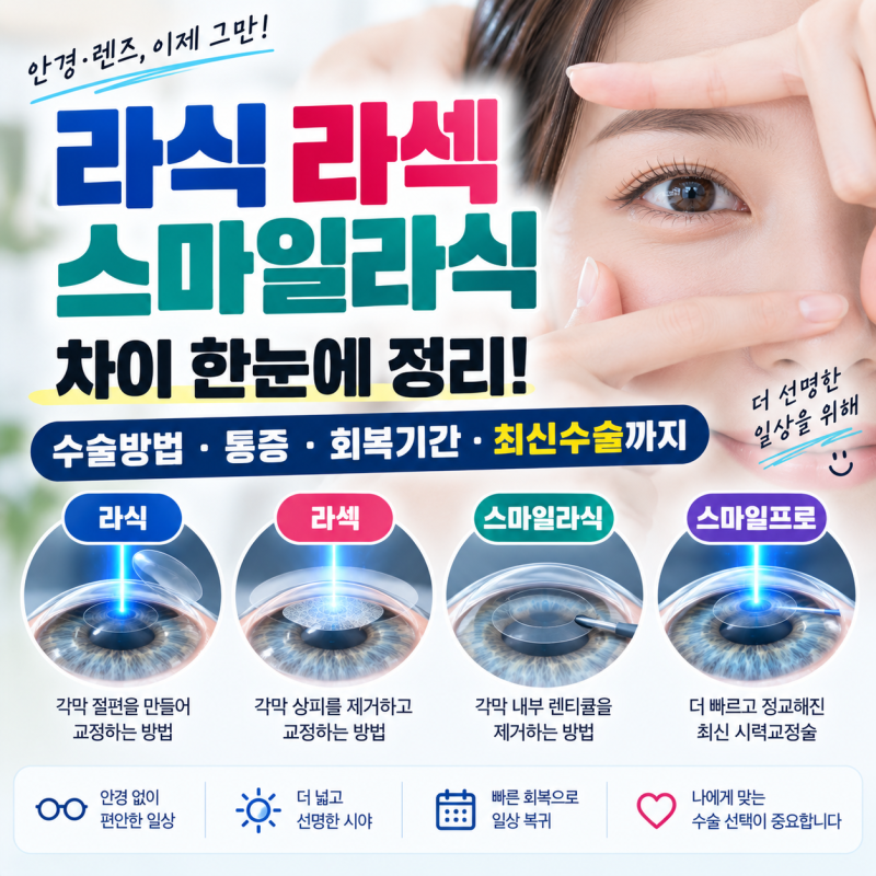 요즘 왜 스마일라식, 스마일프로, 스마트라식 같은 이름이 많아졌지?