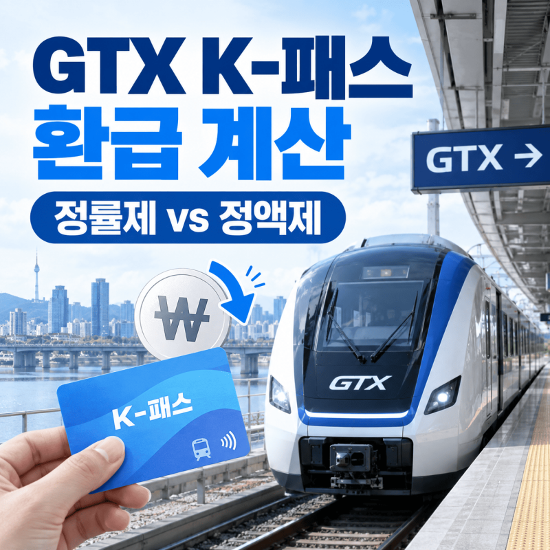 GTX K-패스 환급액 계산, 일반·청년·저소득층 기준 한눈에