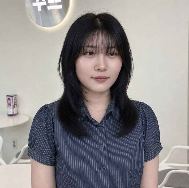 의정부미용실 꾸뜨헤어 레이어드컷 애쉬그레이 염색 비포애프터 후기