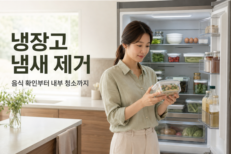 냉장고 냄새 제거 방법, 음식 확인부터 내부 청소까지