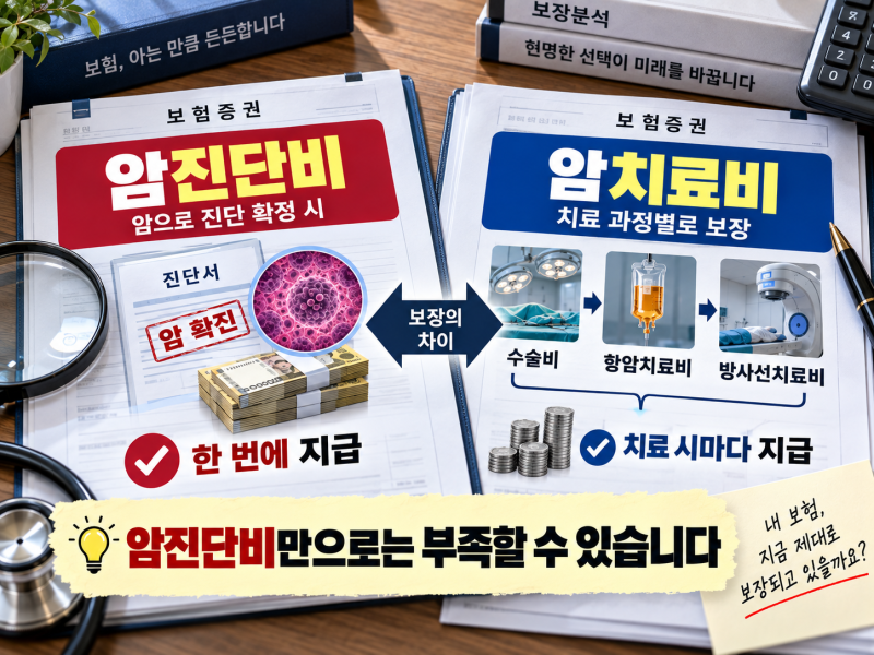 암치료비 보험이란? 암진단비와 차이부터 보장내용까지