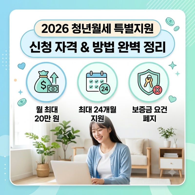 [2026년 최신] 청년월세 특별지원 총정리: 지원 금액, 자격 조건, 신청 방법 완벽 가이드