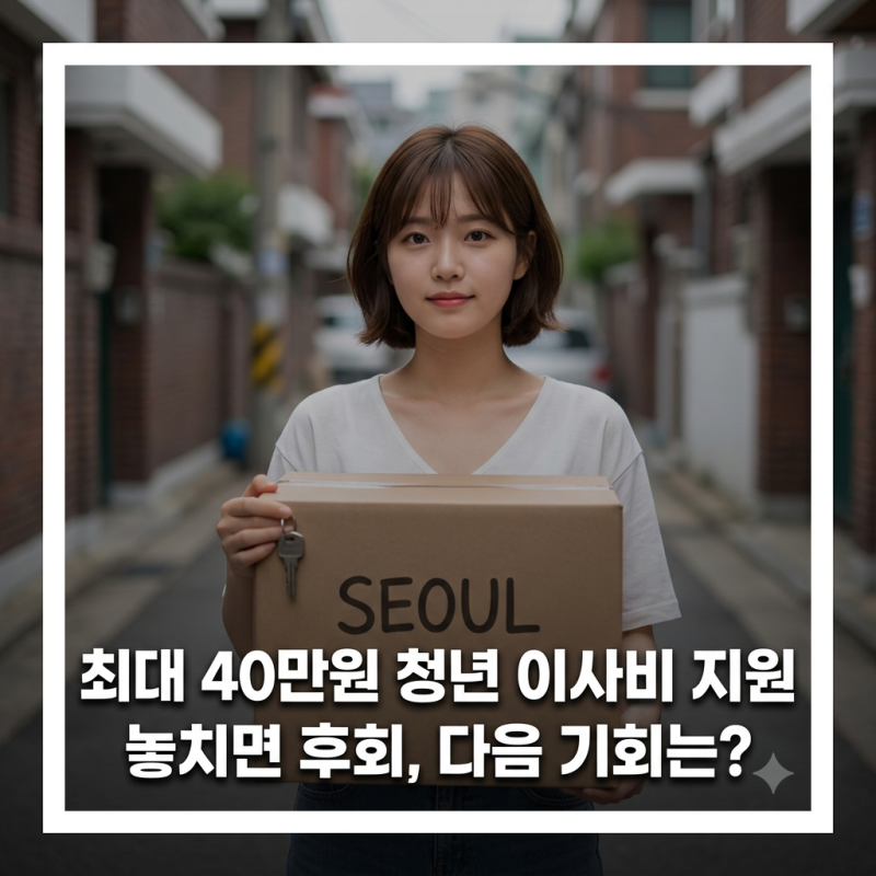 서울 청년 중개보수·이사비 지원, 최대 40만원인데 이미 마감됐대요