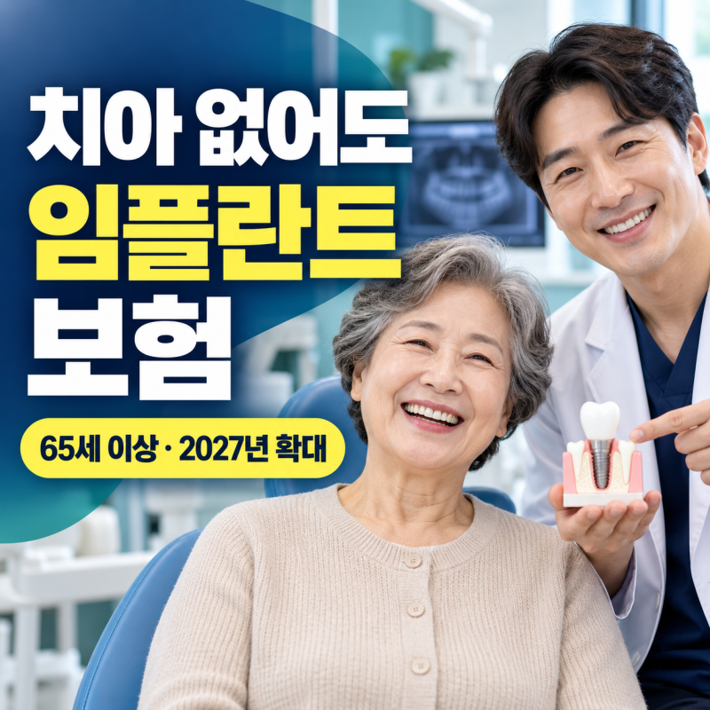 2027년 65세 이상 임플란트 건강보험 확대 추진｜현재 혜택·달라질 내용