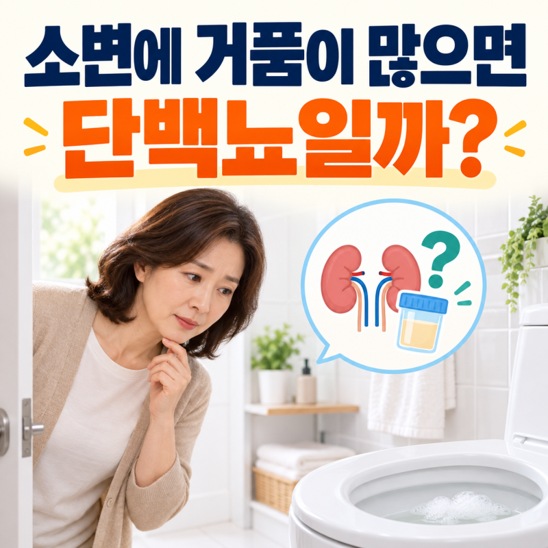소변에 거품이 많으면 단백뇨일까?｜콩팥검사가 필요한 신호