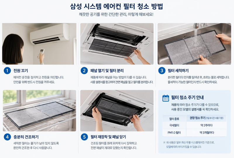 삼성 시스템 에어컨 셀프 청소 방법, 집에서 간단하게 관리하기