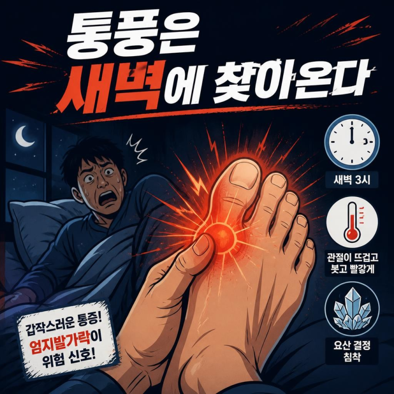 통풍 초기증상은 어떻게 시작될까? 엄지발가락부터 나타나는 이유
