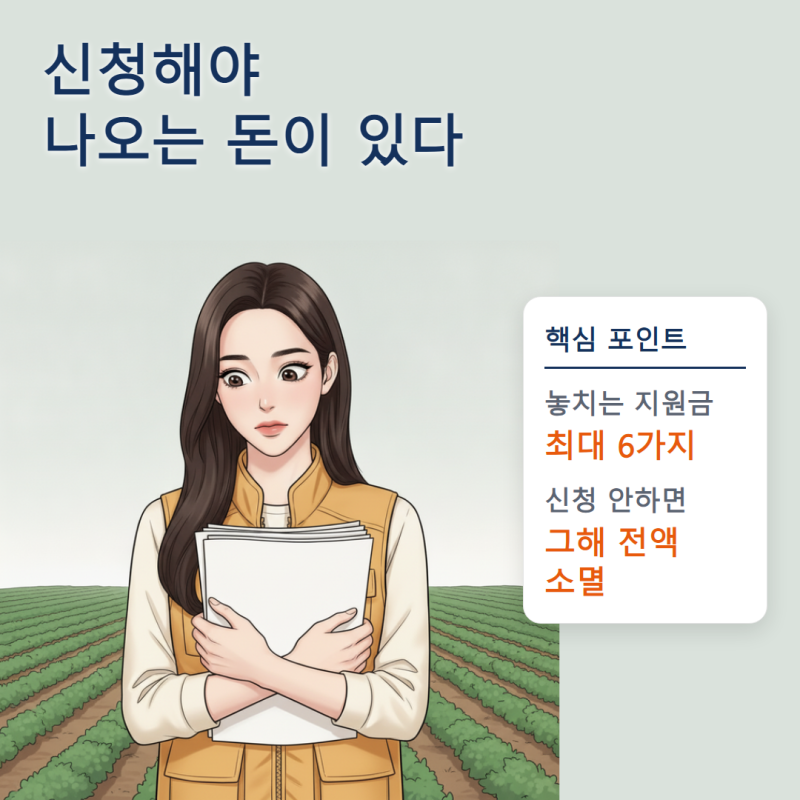 농사짓는다면 놓치면 아까운 지원금 리스트