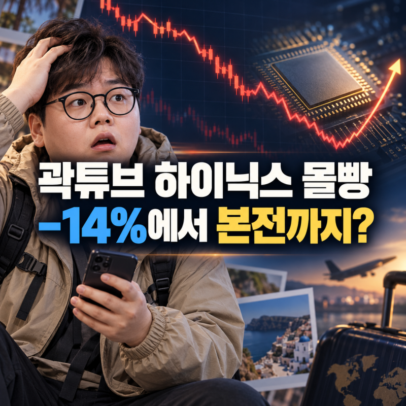 곽튜브 SK하이닉스 거의 몰빵 후 -14%｜주가 올랐는데 본전까지 얼마나 남았을까?