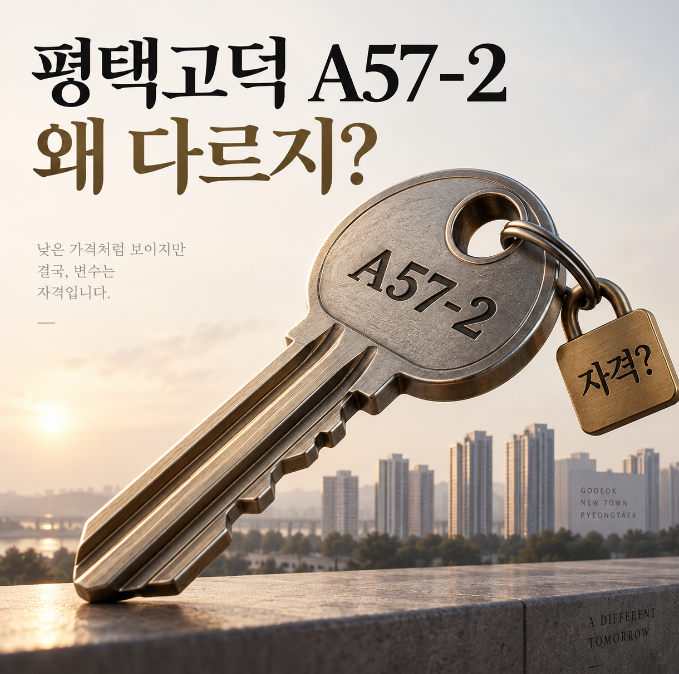 평택고덕 무순위 3세대 나왔다 A57-2 분양가 3억대, 자격부터 봐야 하는 이유
