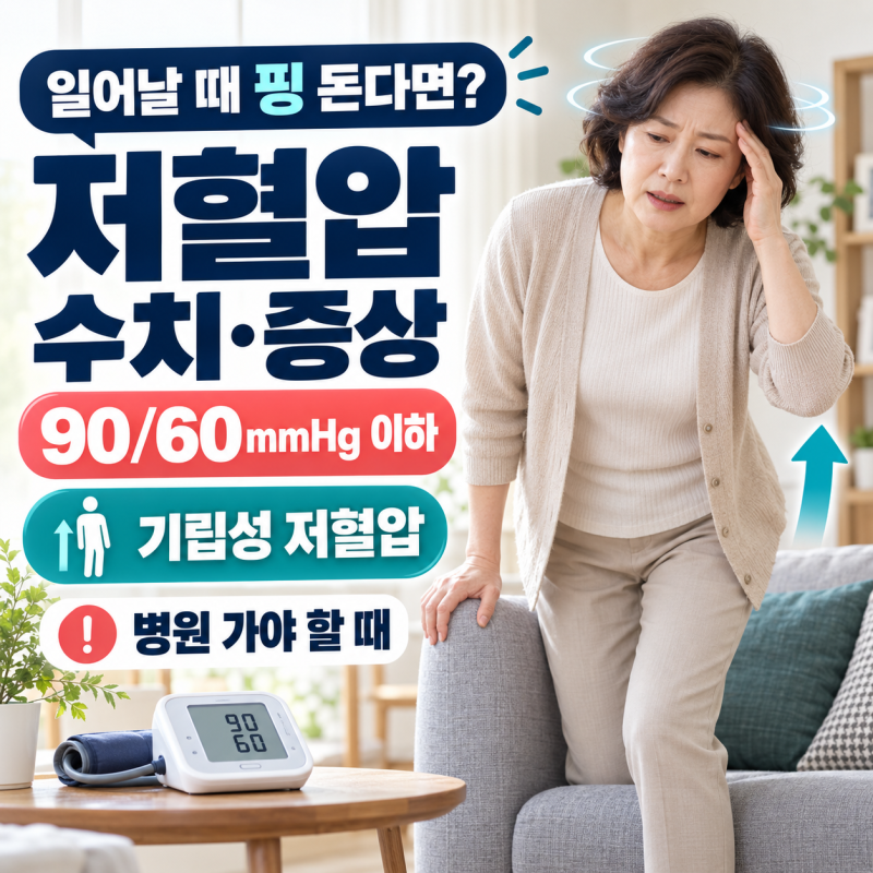저혈압 수치·증상 총정리｜기립성 저혈압 원인과 관리 방법, 병원 가야 할 때