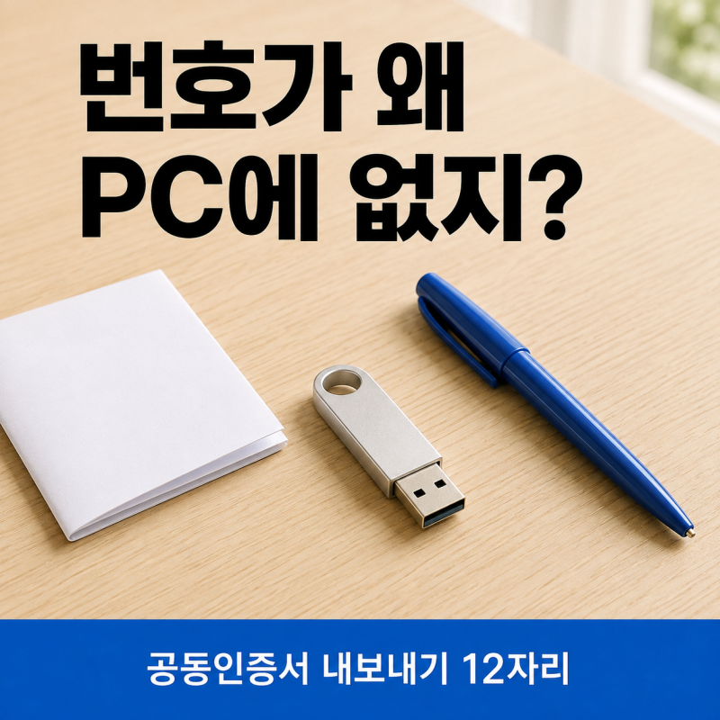 PC에서 번호가 뜰 줄 알았는데.. 공동인증서 내보내기 12자리는 여기서 나온다